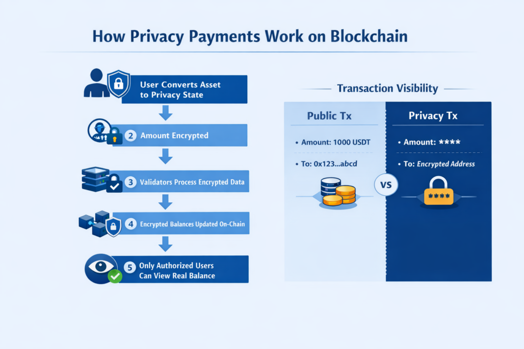 How Privacy Payments Work on Blockchain