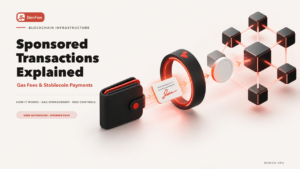 Gas payment flow among the user, sponsor, and blockchain in a sponsored transaction
