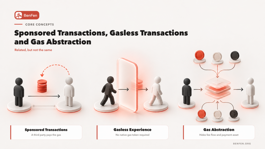 Sponsored Transactions vs. Gasless Transactions vs. Gas Abstraction